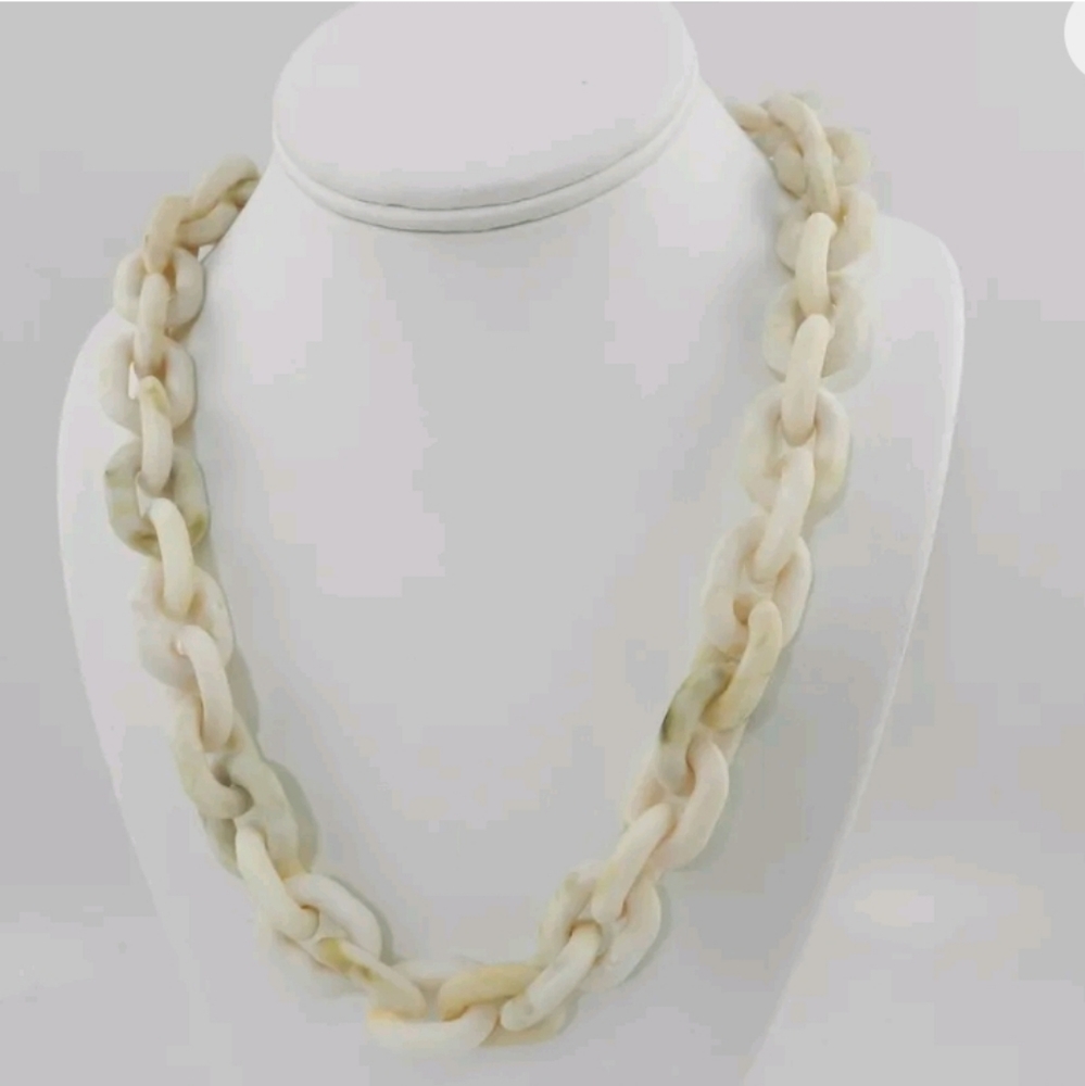 INC Gold-Tone Large Color Link Statement Necklace.